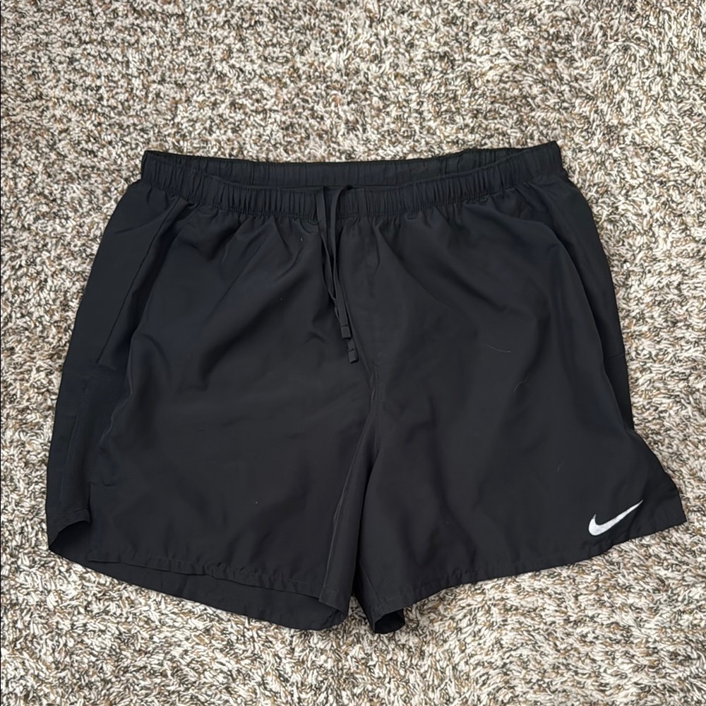 Nike Black Sports Shorts with White Logo